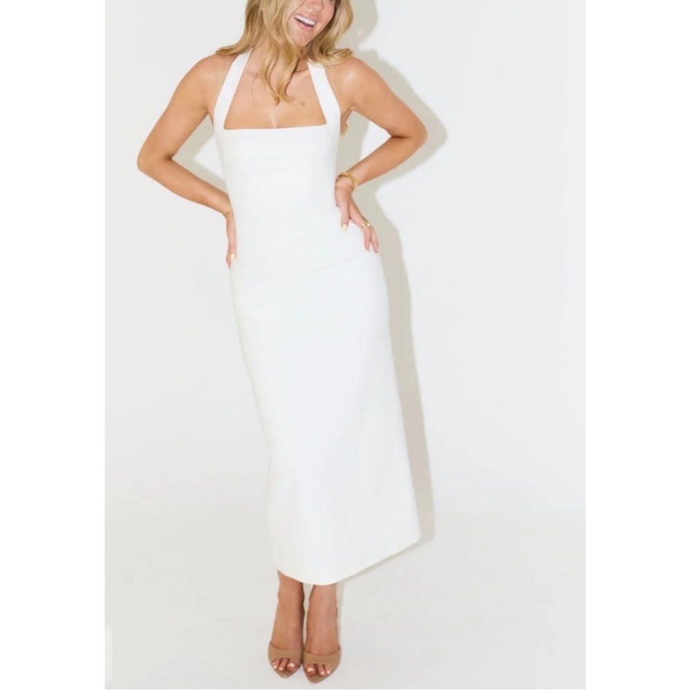 Odd Muse London The Ultimate Muse Halter Midi Dress White Muse S Small New